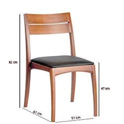 brazilian chair ted dining chair Augusto Crespitor technical dimension